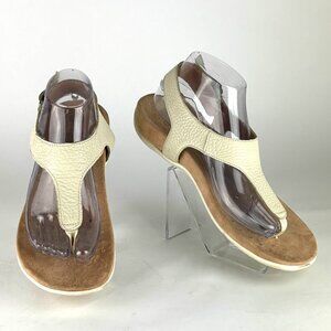 Vionic Terra Women's Leather Thong Slingback Sandals – Arch Support Comfort Sz.9